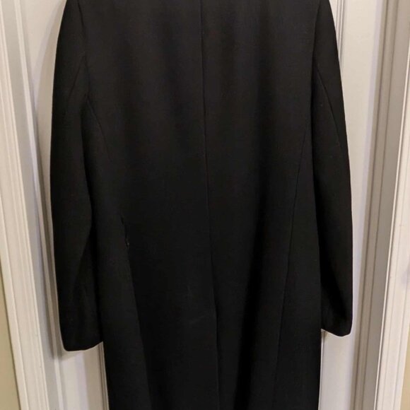 Calvin Klein Wool Blend Double Breasted Coat.  BLACK.  Size 10. - Picture 2 of 13
